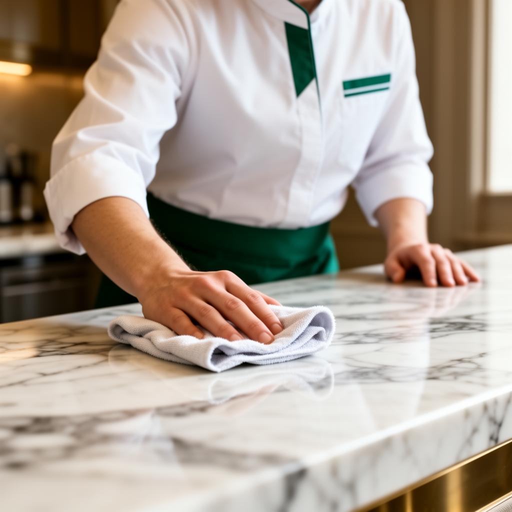 Maid Easy cleaner polishing marble